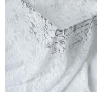 Sjzg-150 Cm De Largeur Ruban De Tissu De Dentelle Décoré De Fleurs Nuptiale De Mariage Fleur Nappe En Tissu Bricolage Artisanat Garniture De Pétoncles Applique Vêtements(Color:Blanc)