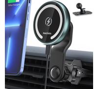 Sjzg-15w Support Téléphone Voiture Pour Magsafe, Chargeur De Voiture Sans Fil Magnétique Pour Iphone16,15,14,13,12 Série, Pour Magsafe Cas, Recharge Rapid, Ventilation/Tableau De Bord Vert