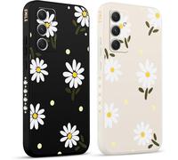 Sjzg-2 Pezzi Cover Per Samsung Galaxy A54 5g 6.4" Margherita Crisantemo Romantico Disegno Morbido Donne Protezione Sottile Anti Fotocamera Silicone Tpu Custodia Morbida Antiurto Case