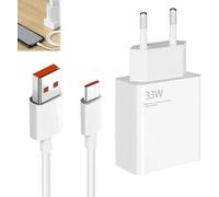 Sjzg-33w Ultra-Efficient Rapide Xiaomi Charger - Comes With 2m Usb-C Cable! Ideal For Xiaomi 14/13 Pro, Redmi Note & K Series - Type C Wall Adapter Ensures Quick And Steady Charging