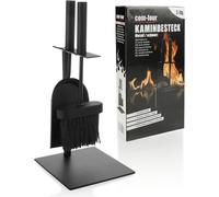 SJZG-® 3X Pièces Ensemble De Cheminée En Noir Dans Un Format Compact En Métal - Serviteur Cheminée - Cheminée (003 Couverts)