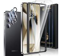 Sjzg-4 Pièces Verre Trempé Pour Samsung Galaxy S24 Plus Protection, 2 Pièces Protection Ecran 2 Pièces Verre Trempé Protection D'objectif, Compatible Avec Id D'empreintes Digitales