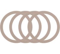 Sjzg-4pcs Bague D'adaptateur Magnétique, Kit De Conversion Universel De Chargeur Sans Fil Magnétique Bague Métallique Étincelante Autocollante Pour Étui De Téléphone, Or