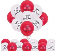 SJZG-50Pcs Venons Sur Angleterre Imprimé 10 Inch Latex Ballons Blanc & Rouge Ballons, Premium Qualité Ballon Décorations Pour Football Coupe Du Monde 2022, Sports Fêtes, Noël Fête Décorations