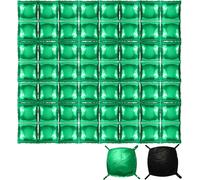 SJZG-56Pcs Ballons Muraux Carrés En Aluminium À Thème Pixel, Toile De Fond Ballon Cubique Double Face Vert Et Noir Kit Tunnel D'Arche À Thème Jeu Pour Décorations De Fête D'Anniversaire Photomaton