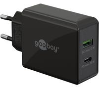 Sjzg-61673 Dual Usb-C Pd (Power Delivery) Schnellladegerät (30 W) / Quick Charge Netzteil Für Iphone, Samsung, Huawai / Handy Ladegerät / Ladeadapter Für Die Steckdose / Schwarz