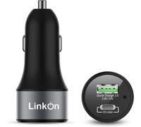 Sjzg-63w Chargeur De Voiture Avec 45w Usb-C Pd3.0 Pps Et 18w Usb-A Qualcomm Qc3.0 Compatible Avec Macbook Pro Google Pixel Chromebook Ipad Iphone X Nintendo Switch Samsung S10 S20 Huawei