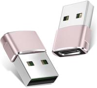 Sjzg-Adaptateur Usb Vers Usb C 2 Pack,Type C Femelle Usb A Mâle Convertir Chargeur Pour Apple Watch 8 9,Iphone 16 15 14 13 12 Pro Max Xr Se,Ipad 10 Air 4 5 Mini 6,Samsung Galaxy A55 A54 S25