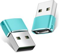 Sjzg-Adaptateur Usb Vers Usb C 2 Pack,Type C Femelle Usba Mâle Convertir Chargeur Pour Iphone 17 16 15 14 13 12 Pro Max Mini Se,Apple Watch 8 9 10,Samsung Galaxy S24 S23 A54 A53 A52,Tab A8 A9