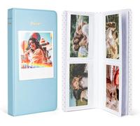 Sjzg-Album Photo Pour Film Instax Wide 3,5 X 4,25, 64 Pochettes Avec Fenêtre Pour Fujifilm Instax Wide 400/300/210/200/Polaroid 600 I-Type \U2013 Bleu