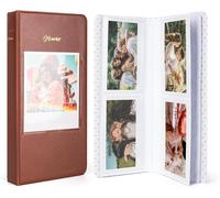 Sjzg-Album Photo Pour Film Instax Wide 3,5 X 4,25, 64 Pochettes Avec Fenêtre Pour Fujifilm Instax Wide 400/300/210/200/Polaroid 600 I-Type \U2013 Marron