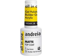 Sjzg-Andréia Pro - Top Coat Mat Vernis Gel Facilement Retirable - Fini Mat Éclat Résist. - 10,5 Ml