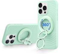 Sjzg-Anneau De Support Magnétique Pour Téléphone Portable Magsafe \U2013 Portable Poignée Téléphonique À Rotation 360° Avec Double Anneau Compatible Iphone 16/15/14/13/12 Pro Max \U2013 Green