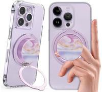 Sjzg-Anneau Magnétique Fin Pour Téléphone, Béquille Ultra Fine Compatible Avec Boucle De Doigt, Anneau De Support Pour Téléphone Mag Safe Iphone 16/15/14/13/12 (La Couleur Violette)