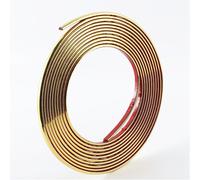 Sjzg-Bande Autocollante Dorée 3d Pour Bordures Murales Peel & Stick Trim Seam Wall Sticker Decorative Tape Pour Plafond/Angle/Miroir/Meuble/Décoration Intérieure Et Automobile (0.8cm*5m/0.31in*16.4ft