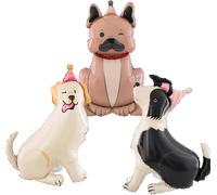 SJZG-Bannière De Ballons Lets Pawty De 40,6 Cm, Décorations De Fête D'Anniversaire À Thème Chiot Mignon En Aluminium Mylar Pour Fête Prénatale Pour Animaux De Compagnie Pour Chiens, Animaux De Compag