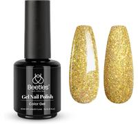 Sjzg-Beetles 15 Ml Doré Vernis Semi Permanent Flashy, Or Champagne Vernis À Ongles Gels Sèche Sous Lampe Uv/Led, Cadeaux De Manucure Nail Art Bricolage