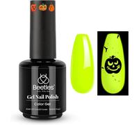 Sjzg-Beetles 15 Ml Jaune Fluorescent Vernis Semi Permanent Lueur, Briller Dans L'obscurité Vernis À Ongles Gels Sèche Sous Lampe Uv/Led, Cadeaux De Manucure Nail Art Bricolage