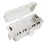 SJZG-Boîte À Câbles Étanche Moyenne Pour L'Extérieur, Étanche Ip54, Résistante Aux Intempéries, Idéale Pour Protéger Les Rallonges, Les Multiprises Et Les Fiches Coudées (29 × 13,2 × 10 Cm), Blanc