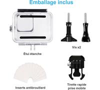 SJZG-Boîtier Etanche Pour Gopro Hero 8 Black, Boîtier Plongée Etanche De 60 M Avec Mont Thumbscrew Et 12 Insert Anti-Buée Accessoires Kit Pour Gopro Hero 8 Caméra D'Action Noire 2019