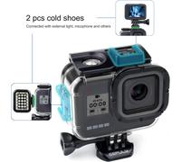 SJZG-Boîtier Étanche Pour Gopro Hero 8 Noir Avec 4 Filtres De Plongée, Boîtier De Plongée Sous-Marine De 60 M Avec Filtre Rouge, Tuba, Magenta, Gros Plan Pour Caméra Gopro Hero 8 Noir