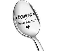 Sjzg-Cadeau Couple Homme Femme Cadeaux Couple Amoureux Cuillère Bonjour Mon Amour Idee Cadeau D'anniversaire Petit Ami Copines Cuillere À Café