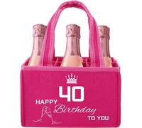 Sjzg-Cadeau Pour Femme Sac À Main Bière Pour Femmes Cadeaux Drôle Cadeau Femmes 30 40 50 60e Anniversaire Coffret Cadeau D'anniversaire Pour Maman Mère Tante Voisine Enseignant Collègue, Rose