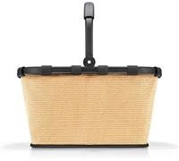 SJZG-Carrybag \U2013 Panier À Provisions Stable Avec Beaucoup D'Espace De Rangement Et Poche Intérieure Pratique \U2013 Design Élégant Et Imperméable, Frame Raffia Black, 48 X 29 X 28 Cm (B X H X T)
