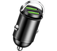 Sjzg-Chargeur Allume Cigare Usb Rapide 100w 2 Ports 100w/5a Chargeur Voiture Compact Métal Compatible Iphone 16 15 14 Pro Max, Galaxy S25 S24 S23 S22 Pour Xiaomi Huawei Ipad Android Tablette