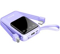 Sjzg-Chargeur De Téléphone Portable 10000 Mah Charge Rapide 3.0 Usb Power Bank Affichage Led Charge Rapide Batterie Externe Compatible Avec Google Lg Android Samsung Galaxy Nintendo Switch (Violet)