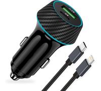 Sjzg-Chargeur De Voiture Usb C Rapide, Meagoes 48w Dual Rapid Charging Adapter With Pd3.0&qc3.0, Compatible With Apple Iphone