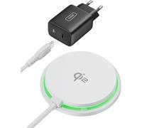 Sjzg-Chargeur Induction Iphone Blanc, 15w Chargeur Rapide Certifié Qi2 Compatible Mag-Safe, Chargeur Sans Fil Pour Iphone 16 Pro 15 14 13 12 Plus, Avec Câble Usb-C Et Adaptateur Inclus