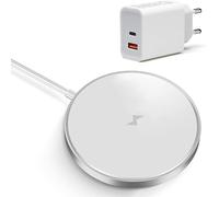 Sjzg-Chargeur Magnétique Sans Fil 15 W Compatible Avec Magsafe Pour Iphone 16, 15, 14 Pro X Max, Convient Pour La Charge Rapide De Samsung Galaxy S24/223/S22, Huawei, Xiaomi