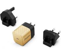 Sjzg-- Chargeur Rapide Usb-C 20w - Sans Câble - 3 Prises Incluses (Eu/Us/Uk) - Doré