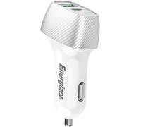 Sjzg-- Chargeur Voiture 38 W - 1 Port Usb-C & 1 Port Usb-A - Chargeur Allume-Cigare - Design Carbone - Argenté D38