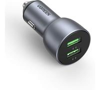 Sjzg-Chargeur Voiture Rapide Qc 3.0 2 Ports Usb 36w Allume Cigare Compatible Avec Iphone 13 Pro 12 Se 2020 Galaxy S20 S10 Note 10 Ipad Air Redmi Note 10