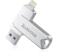 SJZG-Cle Usb Iphone 128 Go Apple Certifié Mfi, 3 En 1 Clé Flash Drive Photo Stick 3.0 Clef Usb C Stockage Externe Lightning Cle Usb Pour Iphone, Ipad, Mac, Android, Type-C, Pc(Gris)