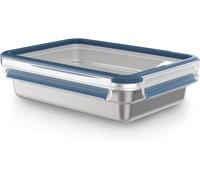 SJZG-Clip&Close Inox Boîte De Conservation 1,2 L, Légère Et Hygiénique, Acier Inoxydable 304, Etanche, Compatible Congélateur, Four, Lave-Vaisselle, Couvercle À Clipser, Technologie Allemande N115050