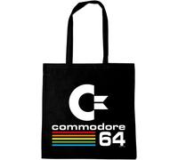 SJZG-® Commodore 64 I Logo I Sac En Coton I Imprimé I Avec Longues Poignées I Design Sous Licence