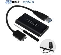 SJZG-Convertisseur Externe Usb Vers Msata 3 030 Mm / 3 050 Mm Ssd, Usb 3.0, Vitesse Rapide De 6 Go/Seconde, Pour Disque Dur Samsung / Sandisk / Kingston/ Toshiba