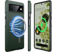Sjzg-Coque Magnétique Puissante Pour Google Pixel 6 Compatible Avec Magsafe [Mise À Niveau 2024] [Double Couche Très Résistante] [Résistante Aux Chocs] Coque Robuste Pour Google Pixel 6 Mince, Vert
