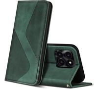SJZG-Coque Pour Honor X6A, Premium Étui Housse En Cuir De Protection Avec [Emplacements Cartes] [Magnetique], Clapet Folio Portefeuille Pour Honor X6A (Vert)