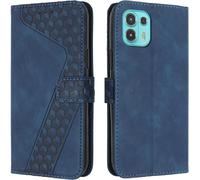 Sjzg-Coque Pour Motorola Moto Edge 20 Lite/Moto Edge 20 Fusion, Etui Protection Housse Premium En Cuir Pu Portefeuille Étui Téléphone [Fermoir Magnétique] [Fentes Pour Cartes] Flip Case¿Bleu