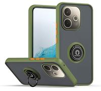 Sjzg-Coque Pour Oppo A5 Pro 5g 4g, Etui Téléphone Antichoc Avec Anneau De Support, Hard Pc Et Tpu Bumper Mat Translucide Case Cover - Armée Verte