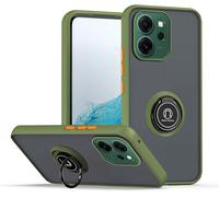 Sjzg-Coque Pour Oppo Reno 14f 5g 4g / Reno 14 Fs 5g 4g, Etui Téléphone Antichoc Avec Anneau De Support, Hard Pc Et Tpu Bumper Mat Translucide Case Cover - Armée Verte