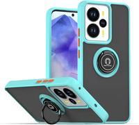 Sjzg-Coque Pour Realme 14 5g / Realme 14t 5g, Etui Téléphone Antichoc Avec Anneau De Support, Hard Pc Et Tpu Bumper Mat Translucide Case Cover - Bleu Ciel