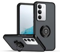 Sjzg-Coque Pour Realme C71 4g, Etui Téléphone Antichoc Avec Anneau De Support, Hard Pc Et Tpu Bumper Mat Translucide Case Cover - Noir