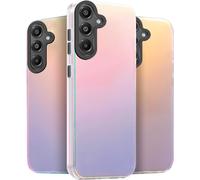 Sjzg-Coque Pour Samsung Galaxy A55 5g (6.6""), Translucide Mat Changement De Couleur Etui [Unique Et Jolie], Housse Avec Glitter Hard Pc Arrière Et Silicone Bumper Antichoc, Irisé