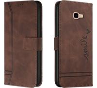 Sjzg-Coque Pour Samsung Galaxy J4 Plus 2018, Etui Portefeuille Samsung J4 Plus 2018, Protection Etui À Rabat Housse En Cuir Pu Avec Antichoc Tpu [Magnétique] Pour Samsung J4 Plus 2018 (Braun)