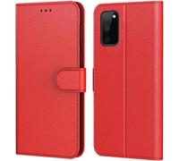 Sjzg-Coque Pour Samsung Galaxy S20 Fe Fan Edition, Etui Protection Housse Premium En Cuir Pu,Pochette Fermeture Magnétique,Flip Case Compatible Avec (Samsung S20 Fe 4g / 5g, Book Rouge)